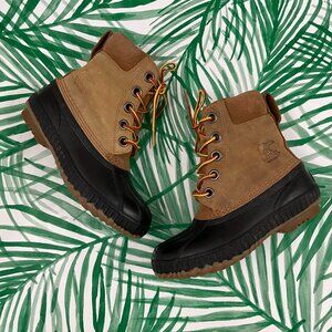 Sorel Youth Cheyanne II Waterproof Leather Outdoor Duck Boots Size 1